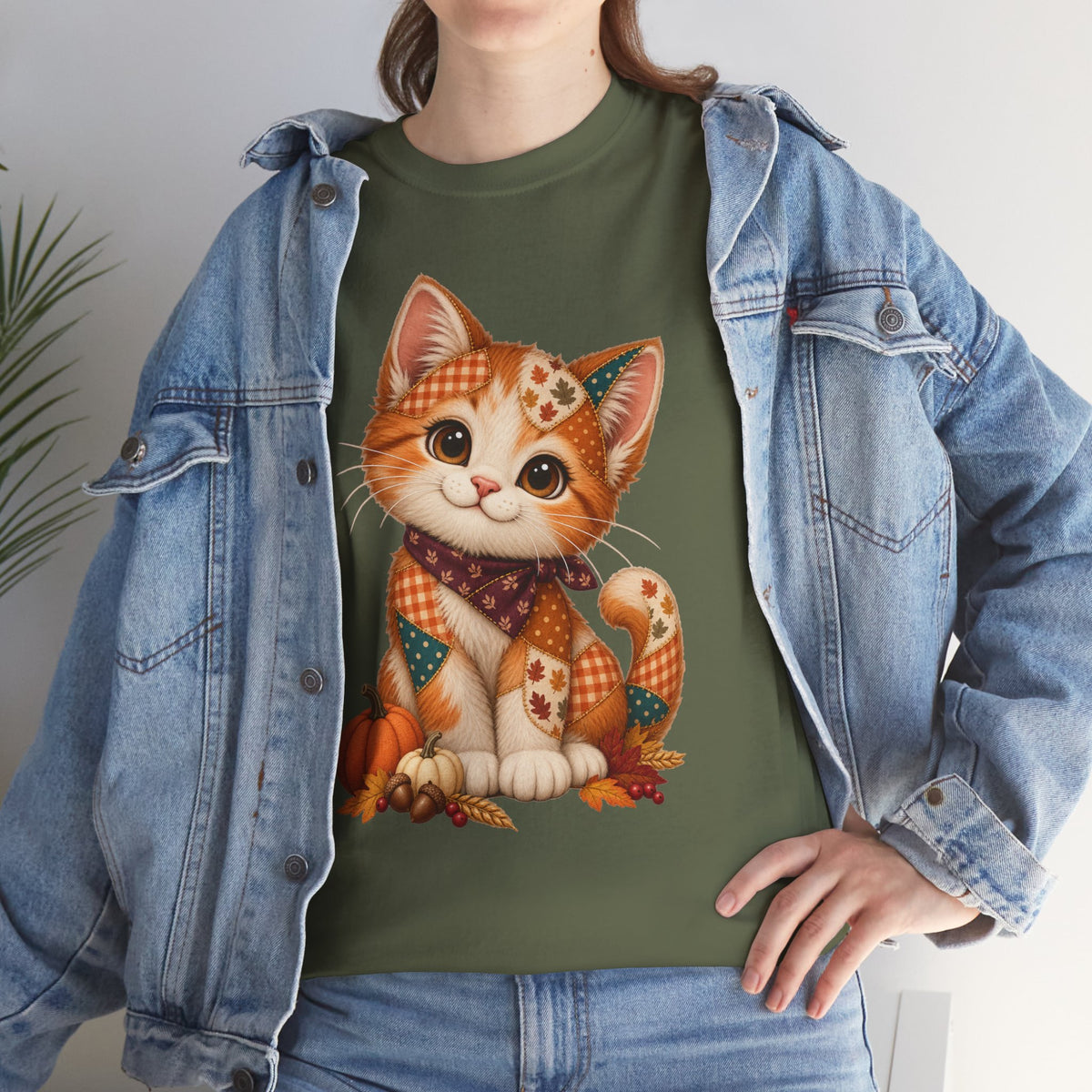 Patchwork Fall Kitten T-Shirt