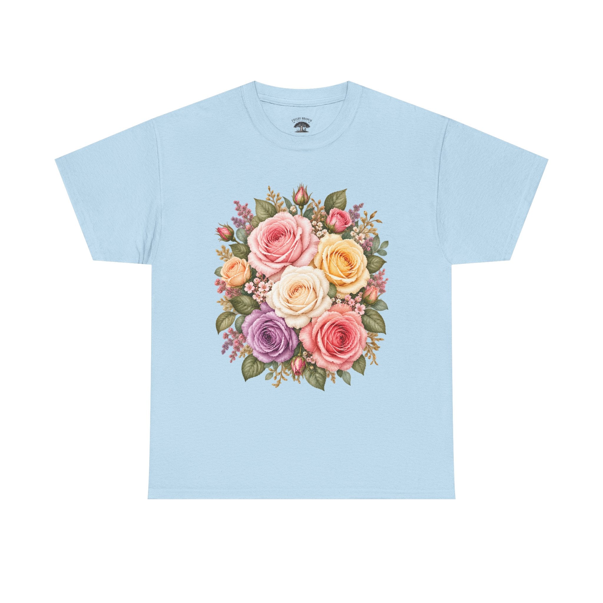 Floral Rose Bouquet T‑Shirt — Vintage Pastel Garden Tee