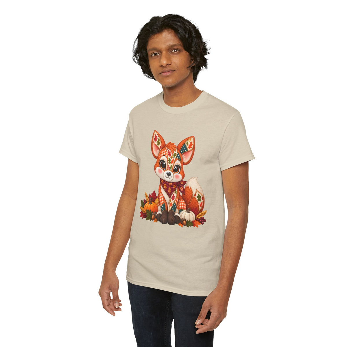 Patchwork Fall Fox T-Shirt