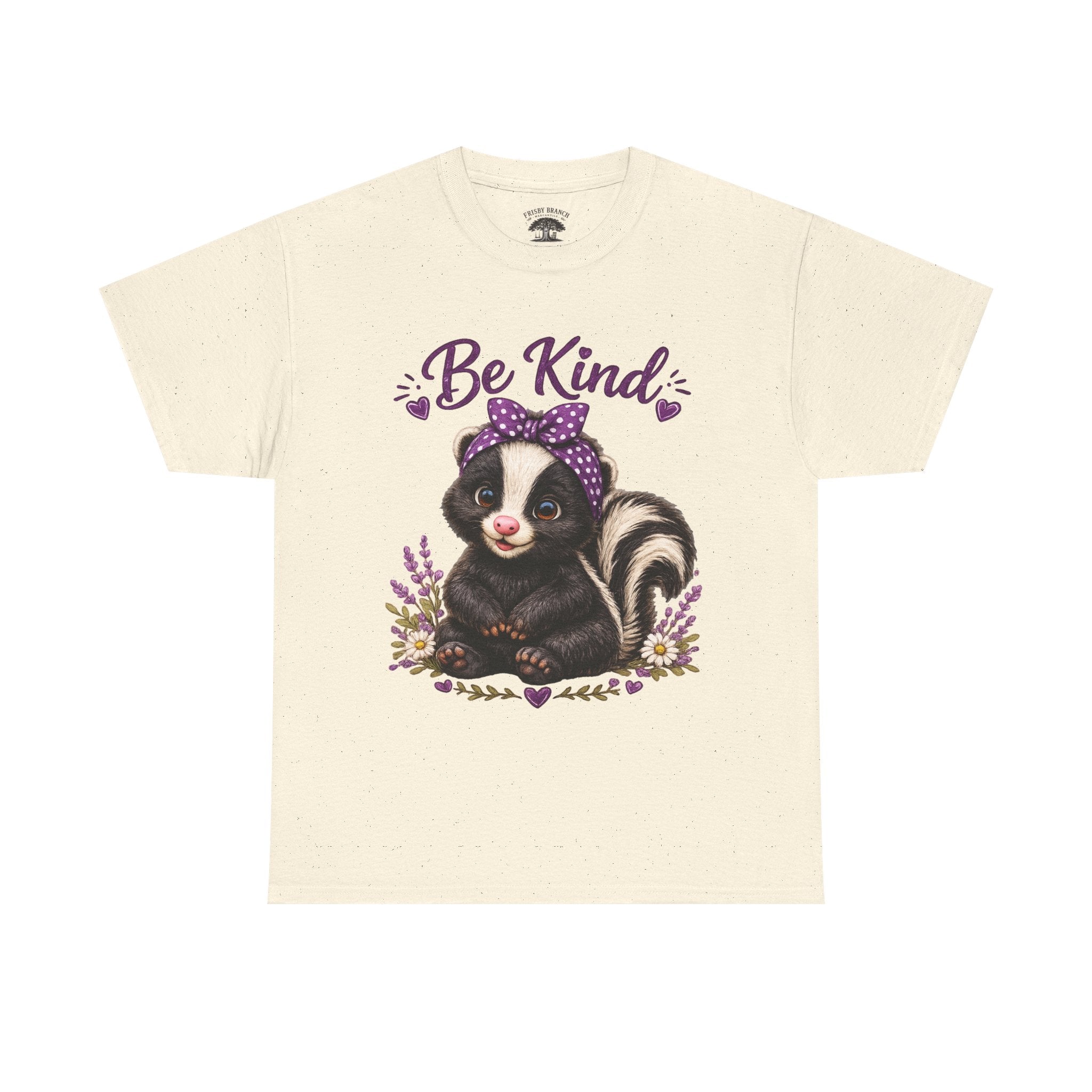 Be Kind Skunk T-Shirt — Cute Floral Graphic Tee