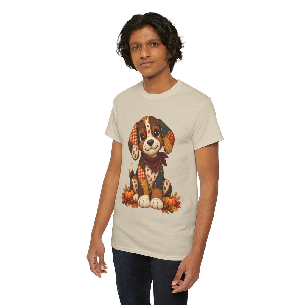 Patchwork Fall Puppy T-Shirt
