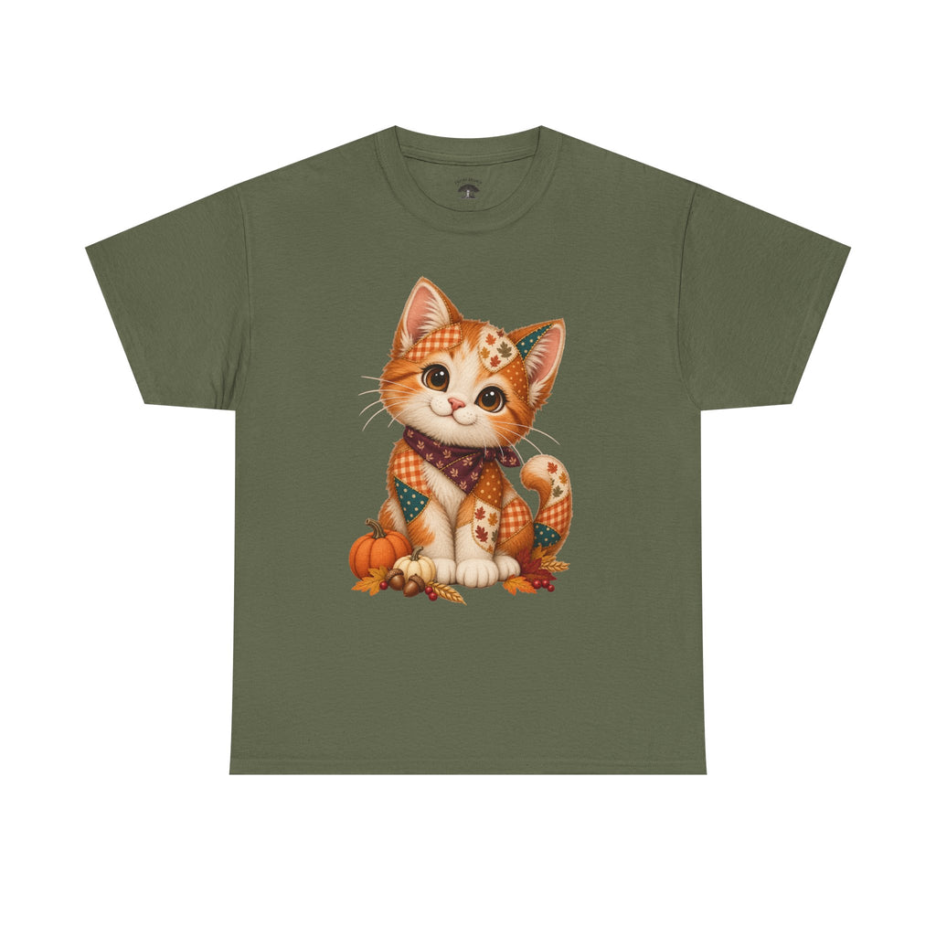 Patchwork Fall Kitten T-Shirt