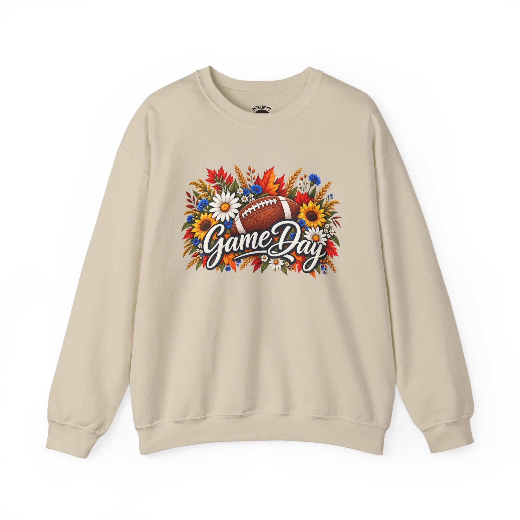 Game Day Floral Football Crewneck Sweatshirt