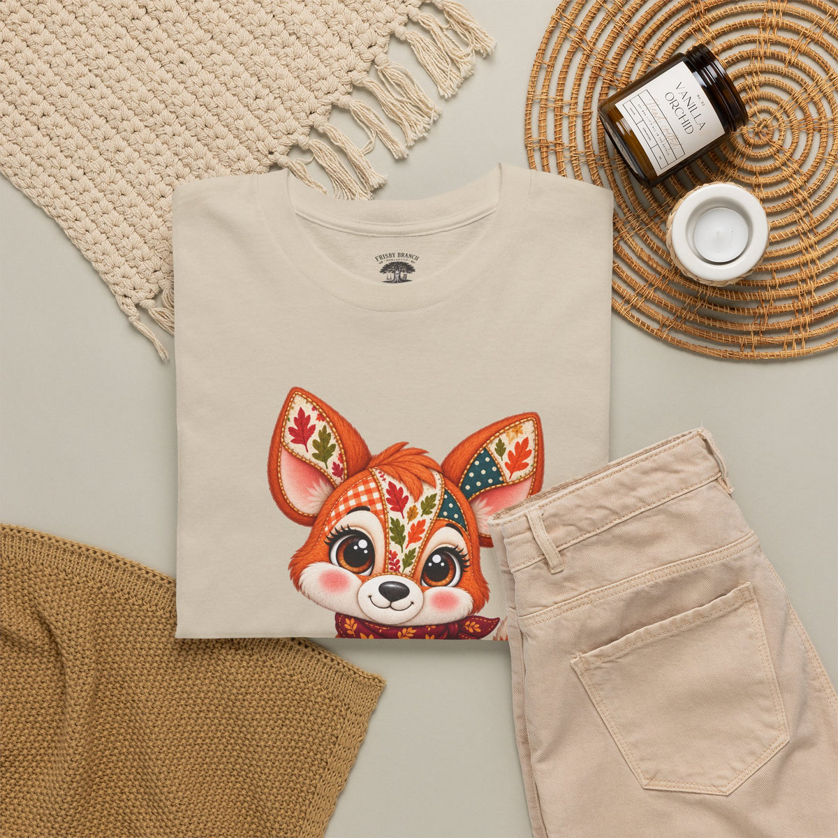 Patchwork Fall Fox T-Shirt
