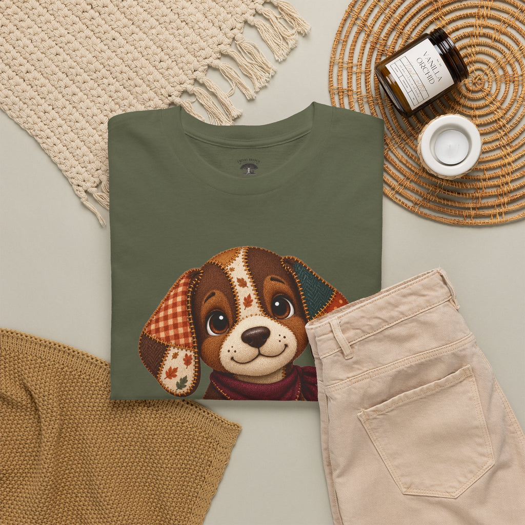 Patchwork Fall Puppy T-Shirt