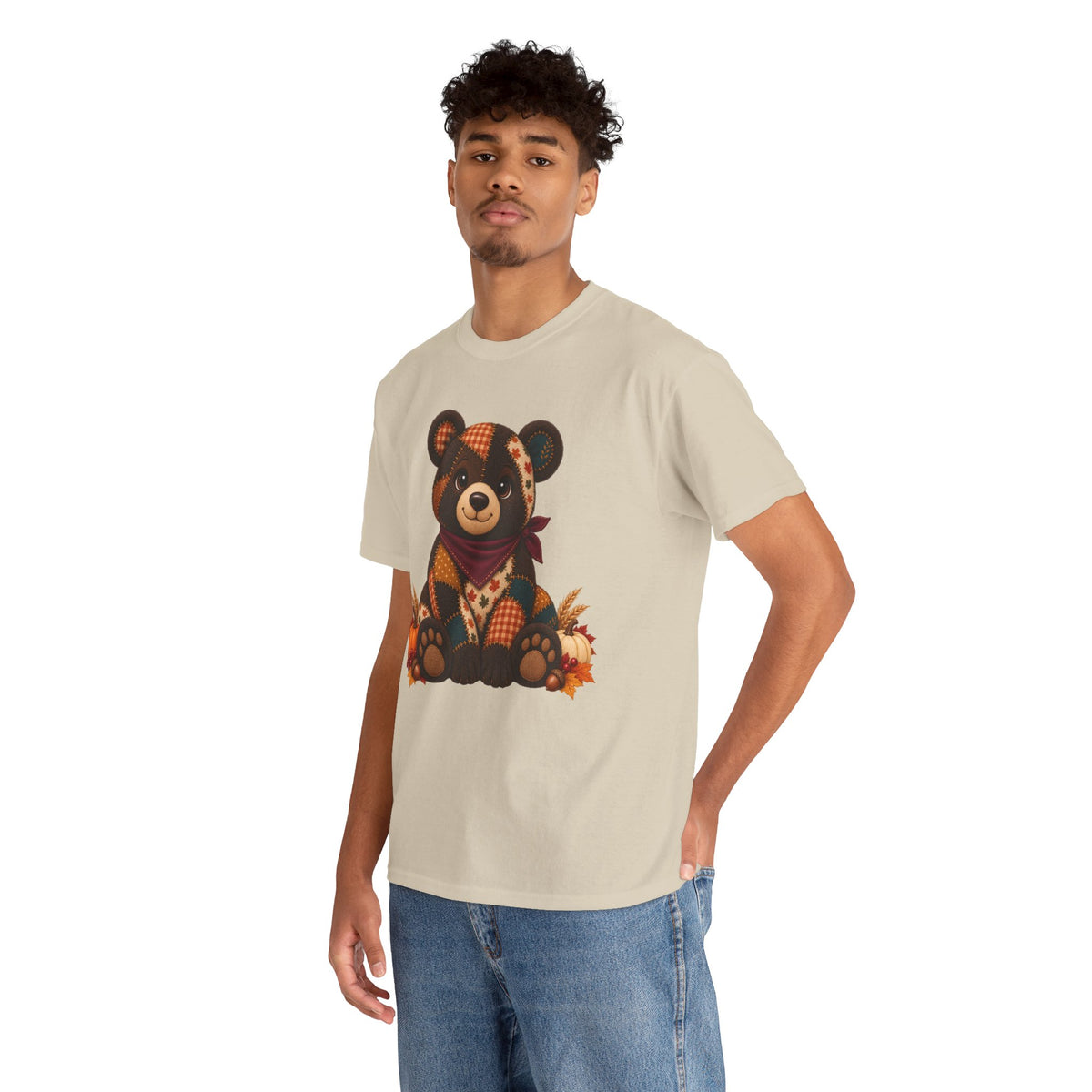 Patchwork Fall Bear T-Shirt