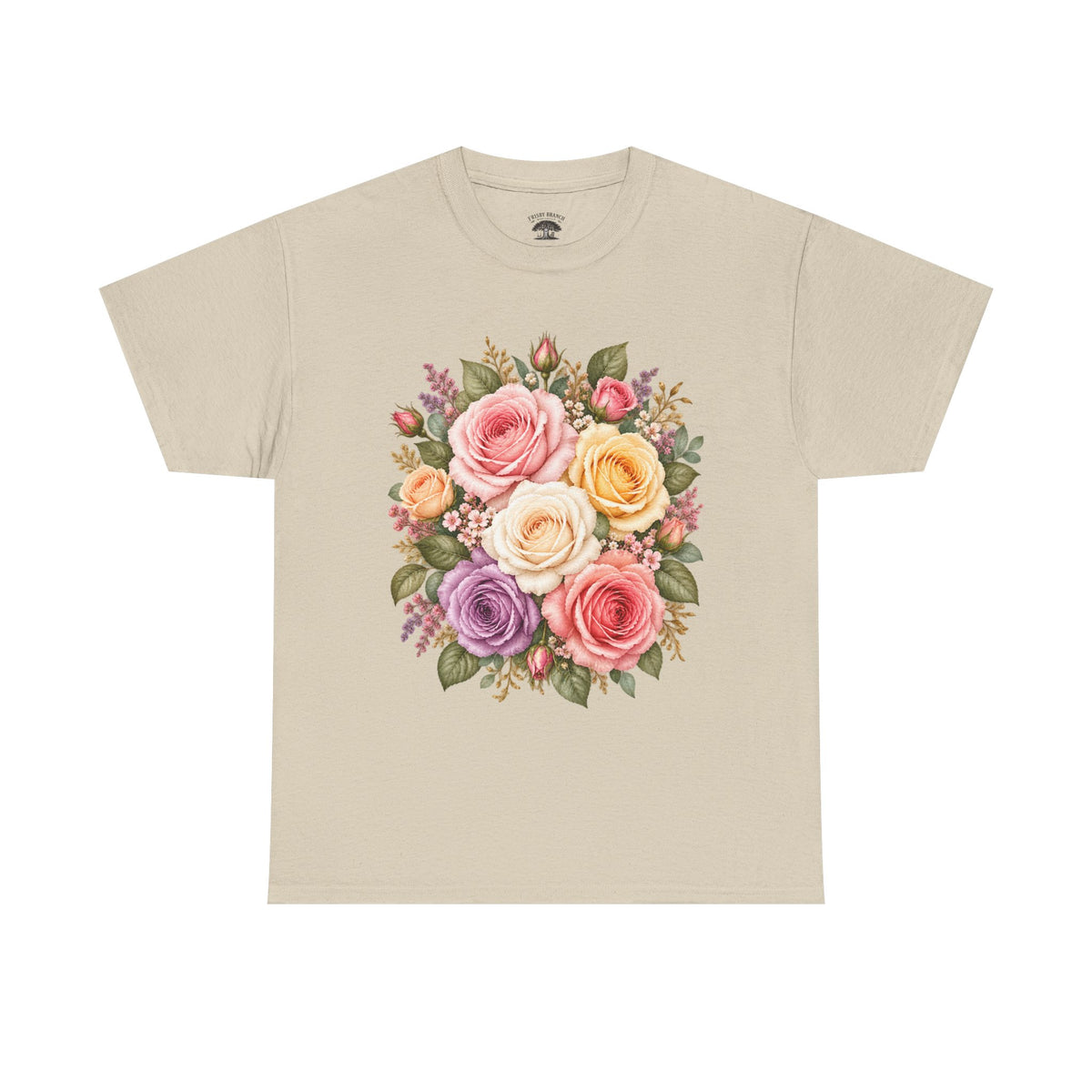 Floral Rose Bouquet T‑Shirt — Vintage Pastel Garden Tee