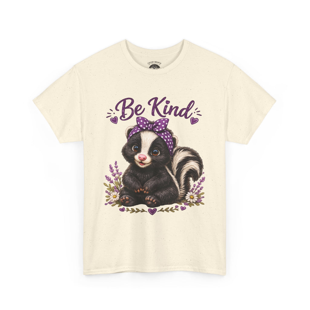 Be Kind Skunk T-Shirt — Cute Floral Graphic Tee