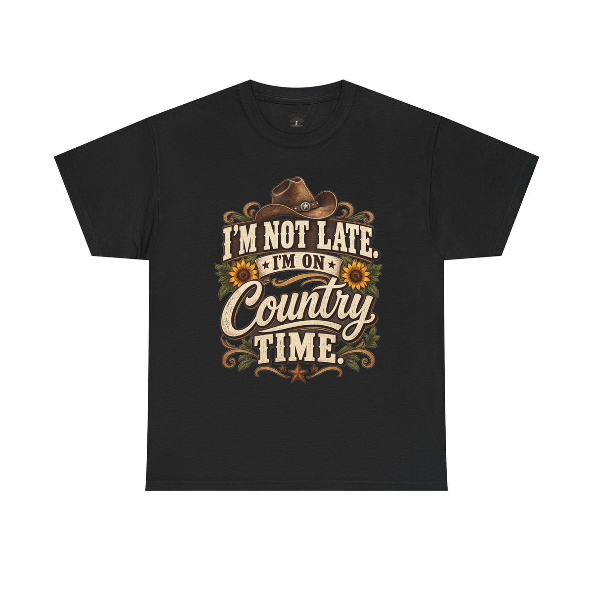 Country Time Tee — “I’m Not Late, I’m On Country Time” Vintage Cowboy T-Shirt