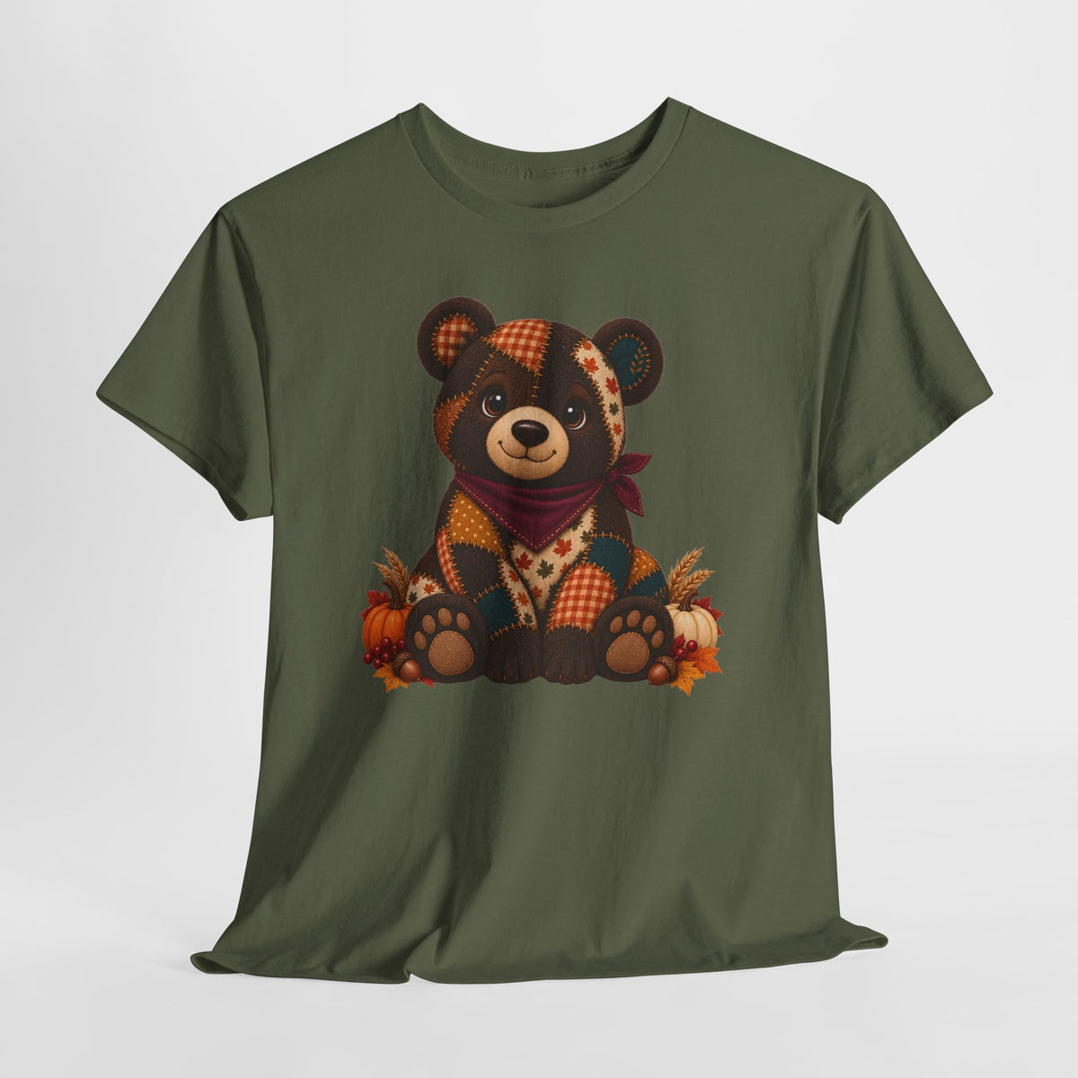 Patchwork Fall Bear T-Shirt