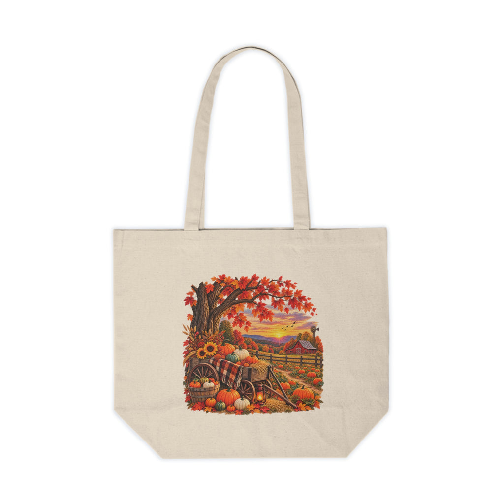 Autumn Canvas Shopping Tote