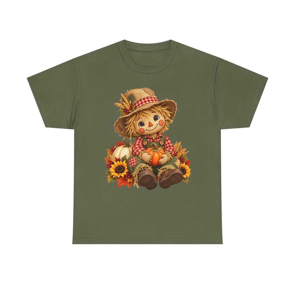 Autumn Scarecrow Tee — Cute Fall Harvest Pumpkin Shirt