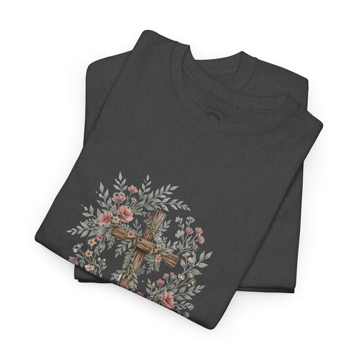 Faith Over Fear T-Shirt — Floral Cross Christian Graphic Tee