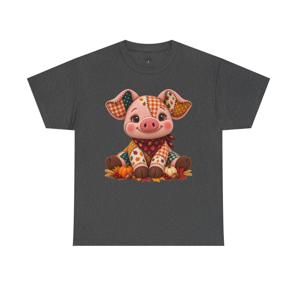 Patchwork Fall Pig T-Shirt