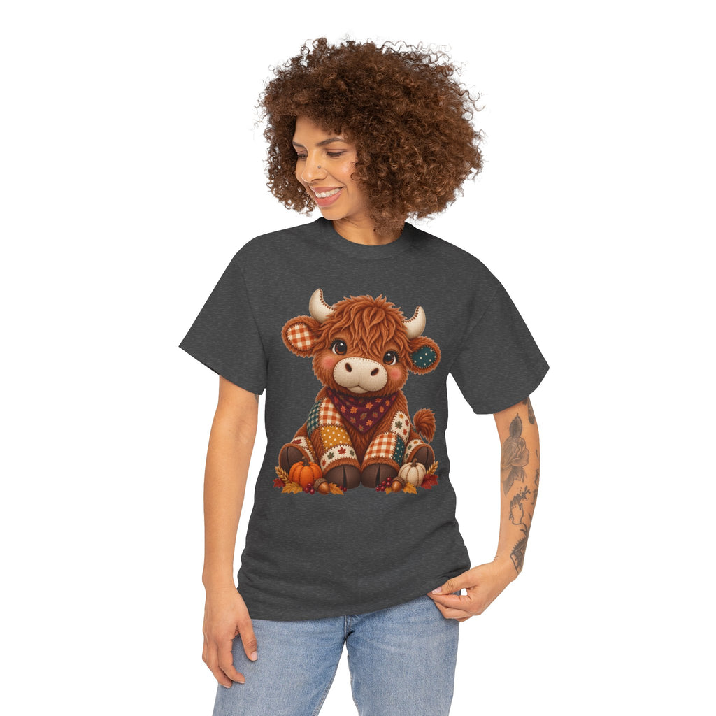 Patchwork Fall Cow T-Shirt