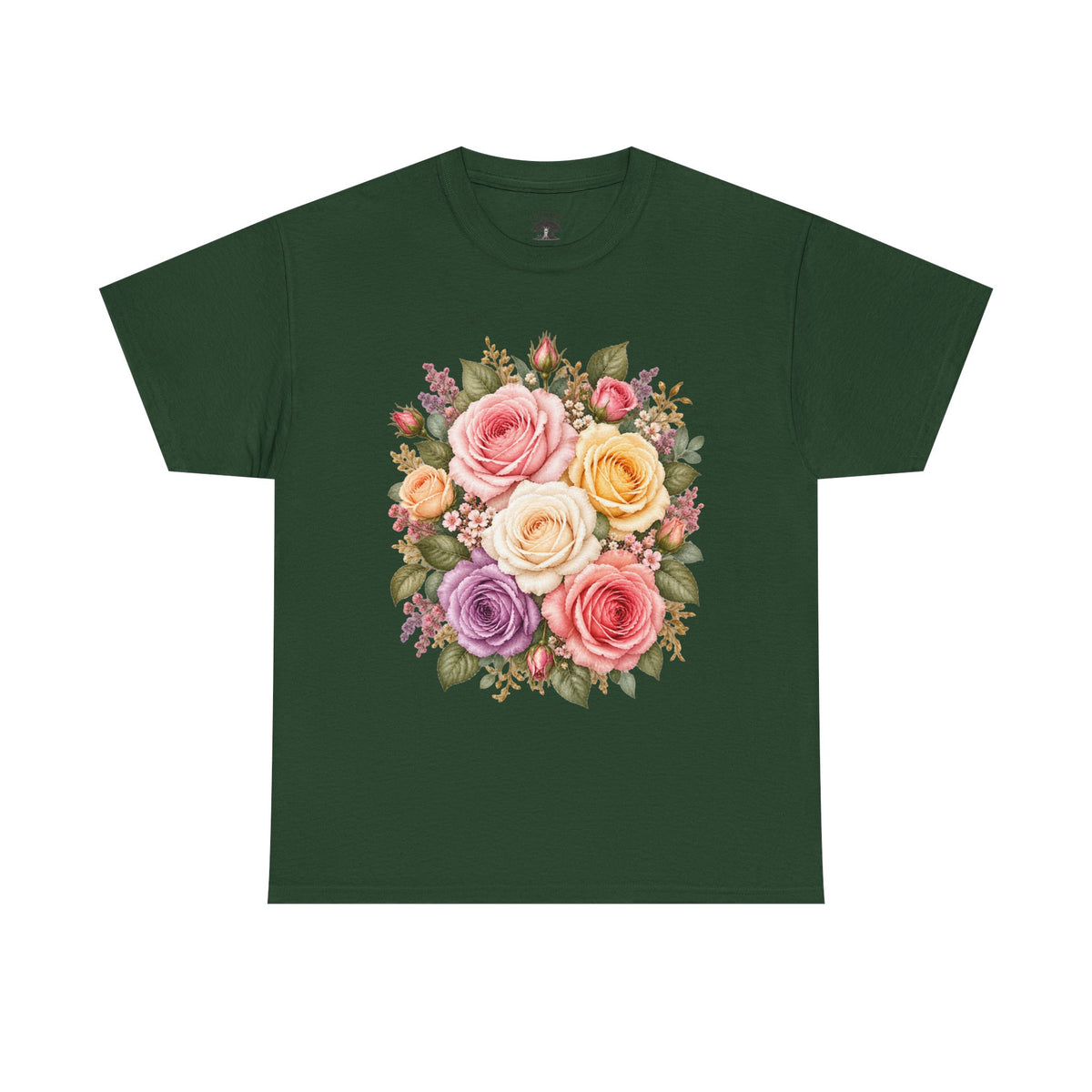 Floral Rose Bouquet T‑Shirt — Vintage Pastel Garden Tee