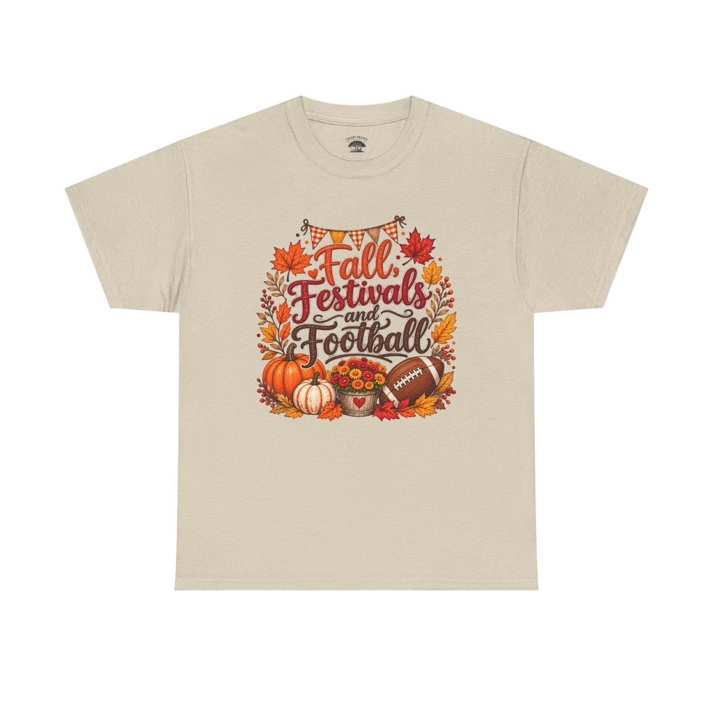 Fall, Festivals and Football Heavy Cotton Tee