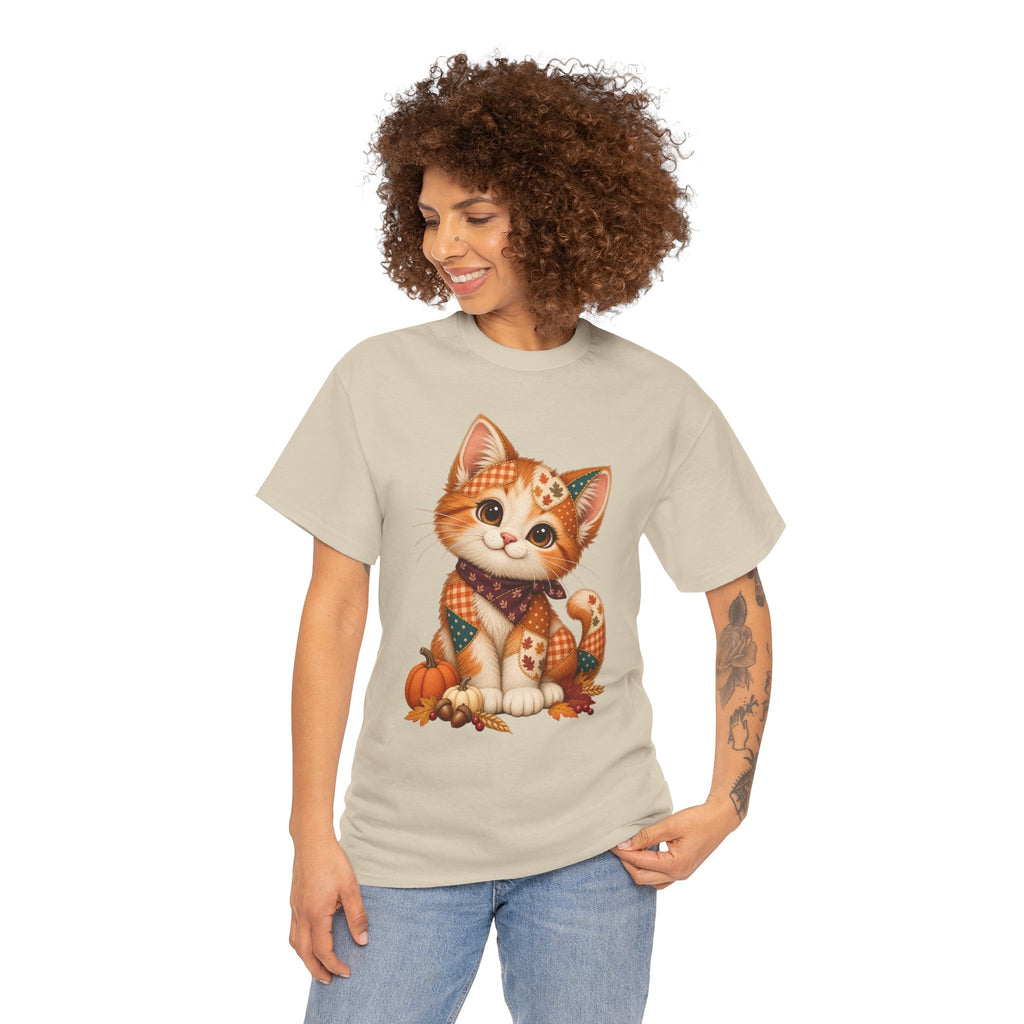 Patchwork Fall Kitten T-Shirt
