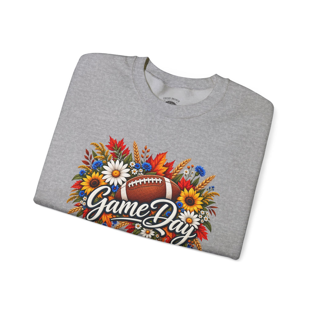 Game Day Floral Football Crewneck Sweatshirt