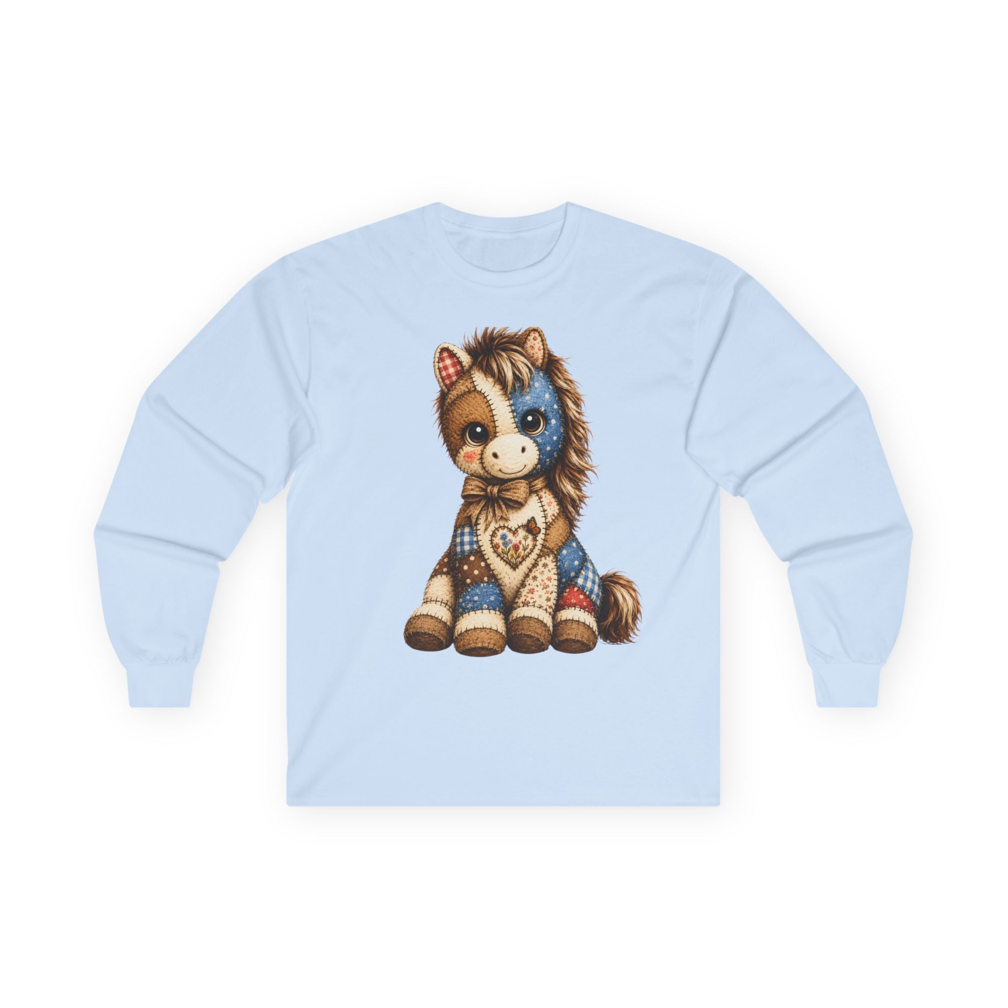 Patriotic Patchwork Pony Long Sleeve Tee
