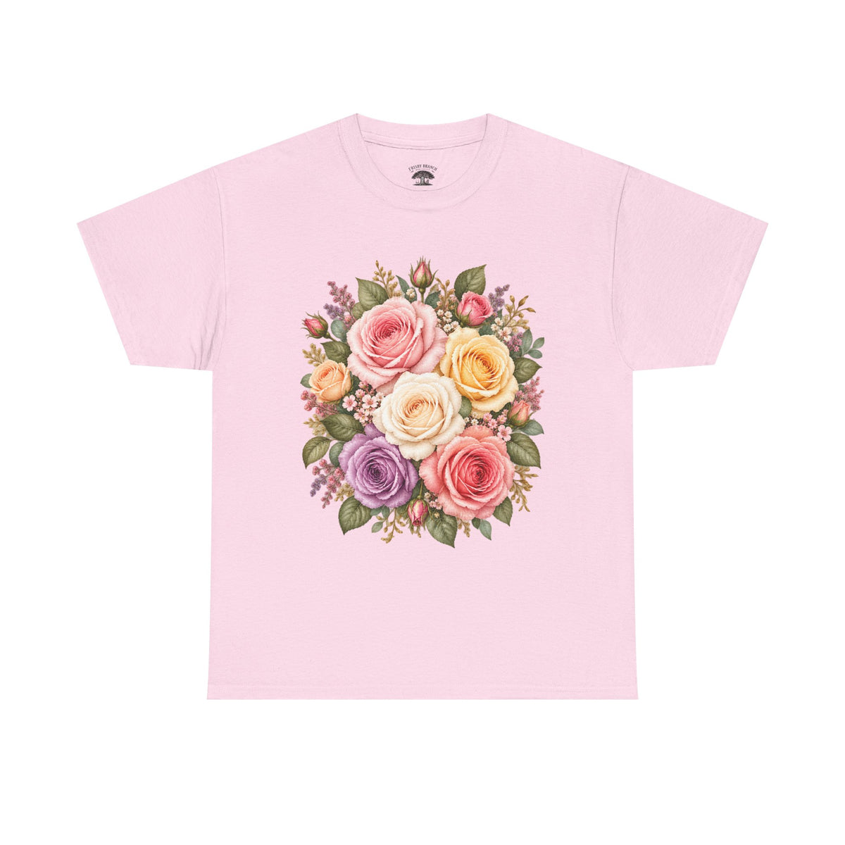 Floral Rose Bouquet T‑Shirt — Vintage Pastel Garden Tee