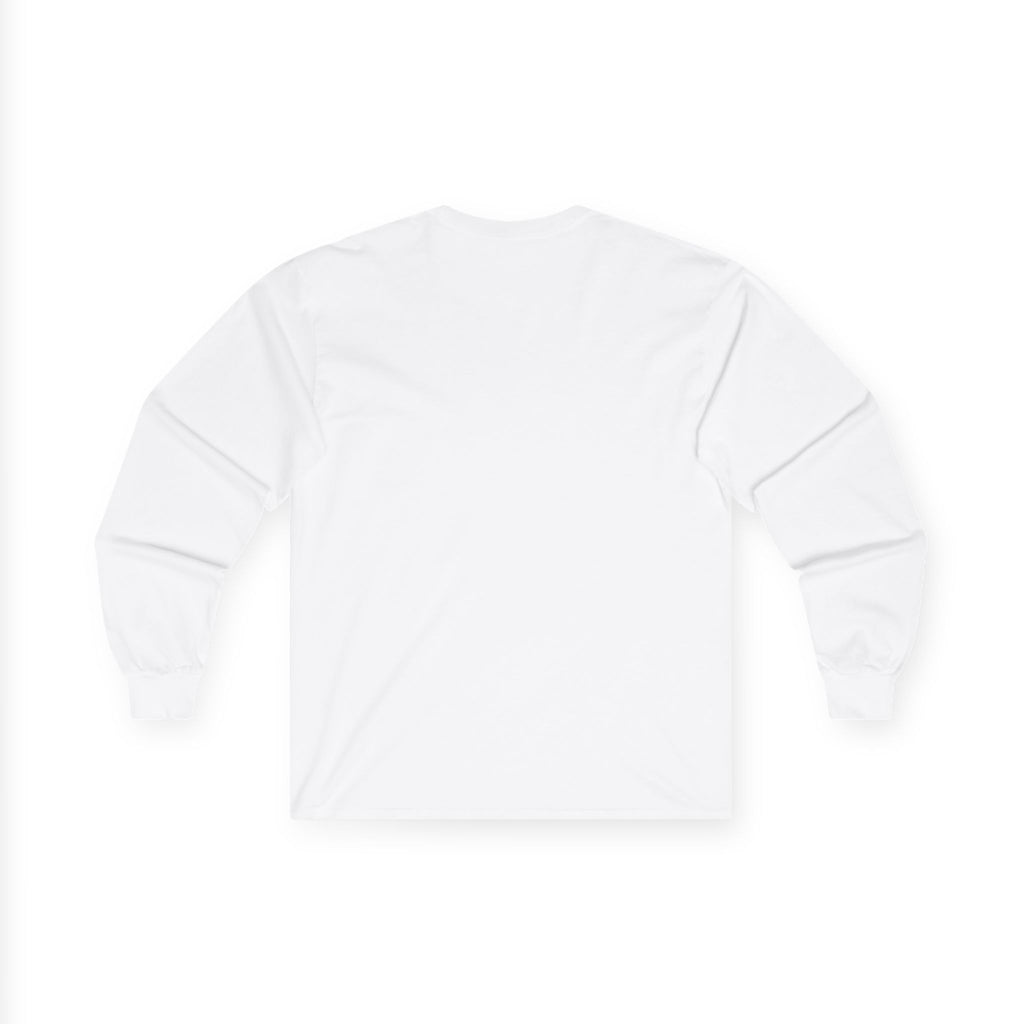Long Sleeve Tee — Autumn Harvest Scenic Cabin with Pumpkins & Lanterns