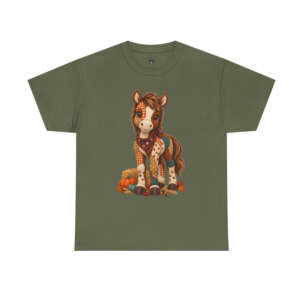 Patchwork Fall Horse T-Shirt