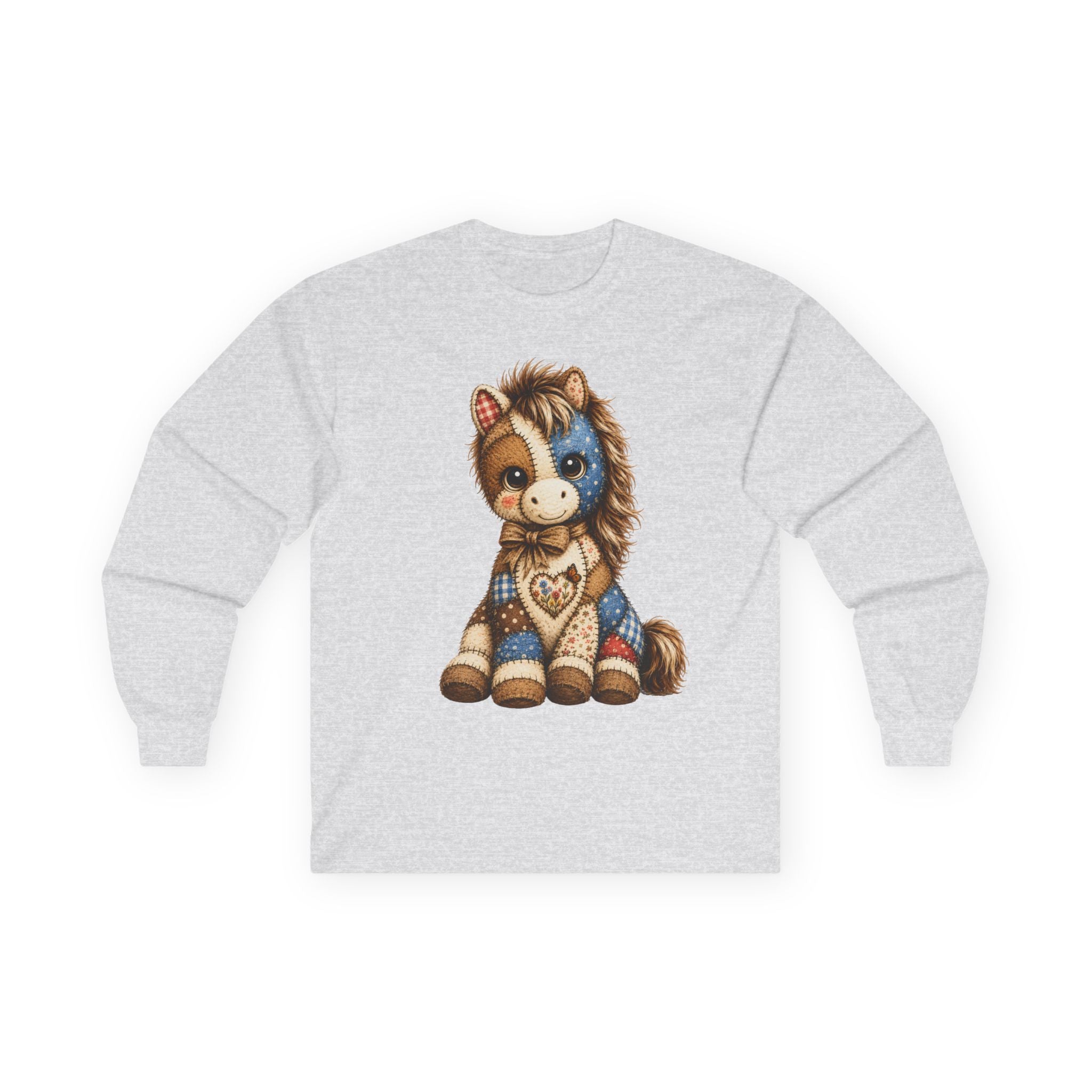 Patriotic Patchwork Pony Long Sleeve Tee