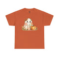 Cute Patchwork Ghost Tee — Fall Pumpkin Halloween T‑Shirt