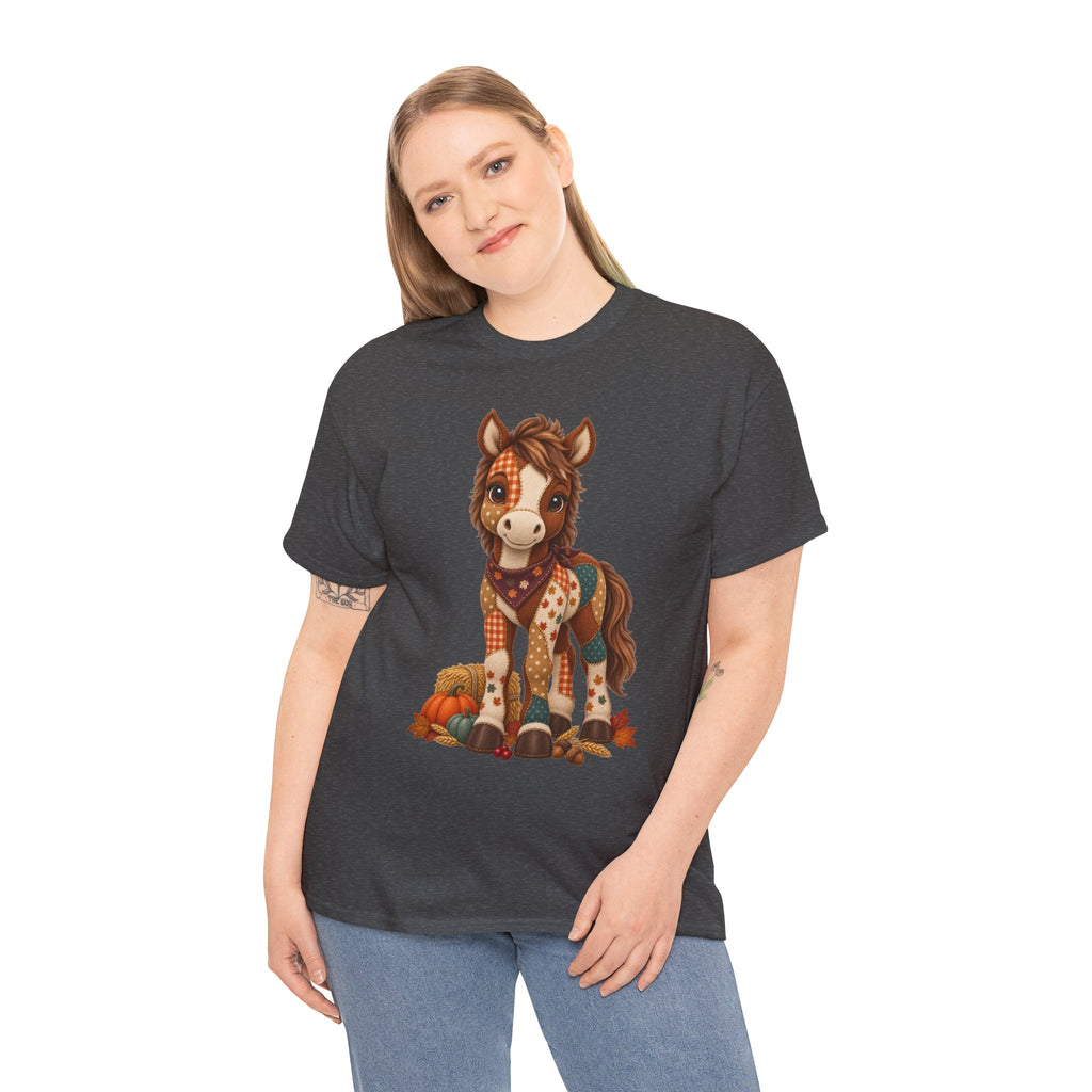 Patchwork Fall Horse T-Shirt