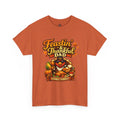 Feastin' & Thankful Dad T-Shirt — Thanksgiving Gobble Gobble Turkey Tee