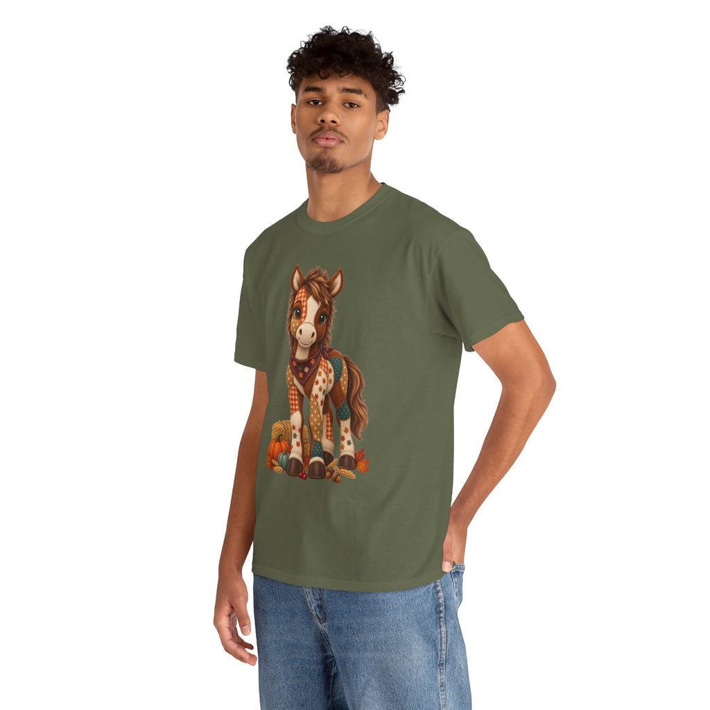 Patchwork Fall Horse T-Shirt