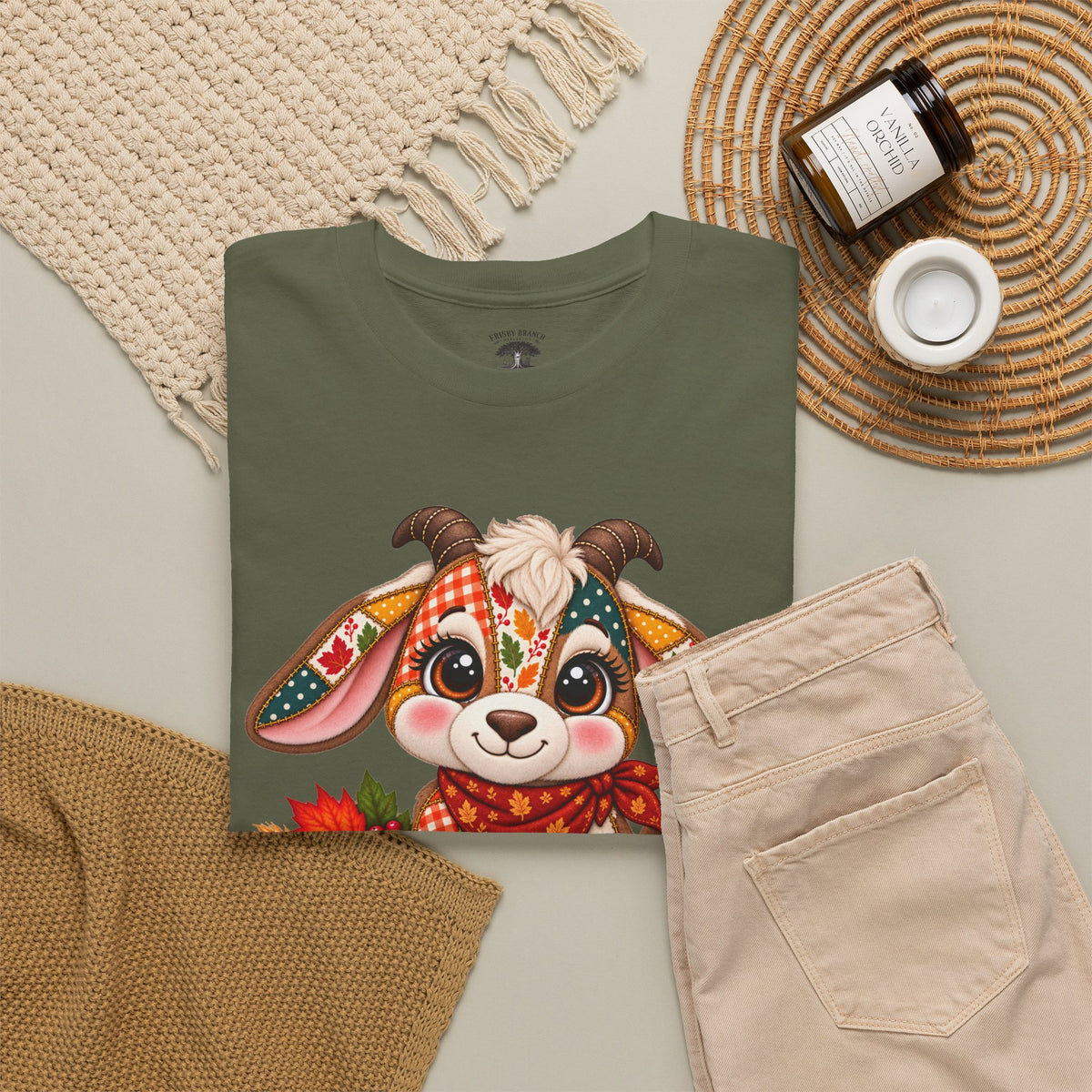 Patchwork Fall Goat T-Shirt