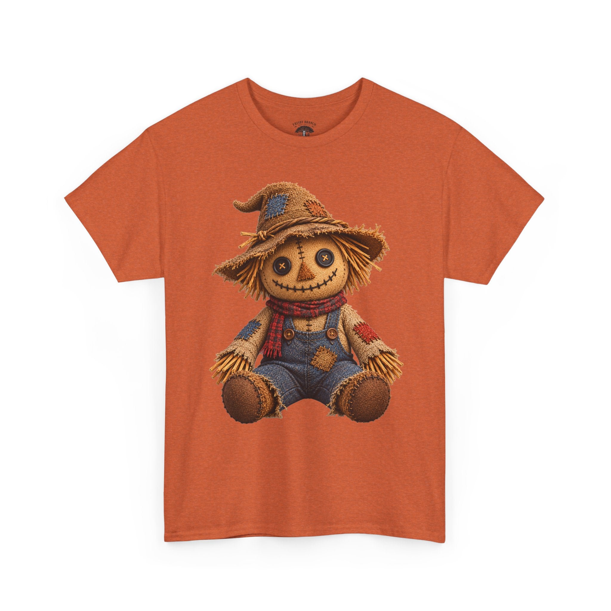 Scarecrow Plush Halloween T-Shirt — Cute Rustic Fall Pumpkin Tee