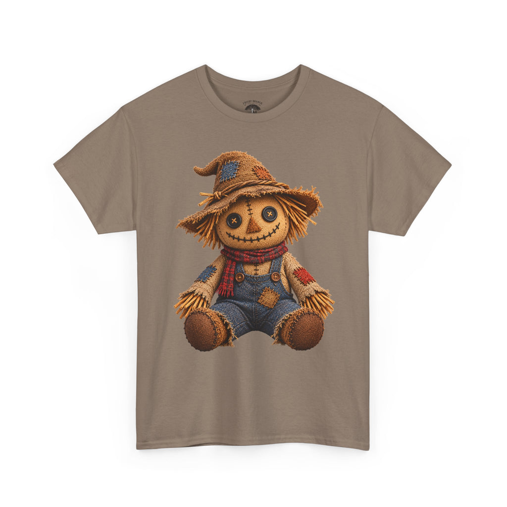Scarecrow Plush Halloween T-Shirt — Cute Rustic Fall Pumpkin Tee