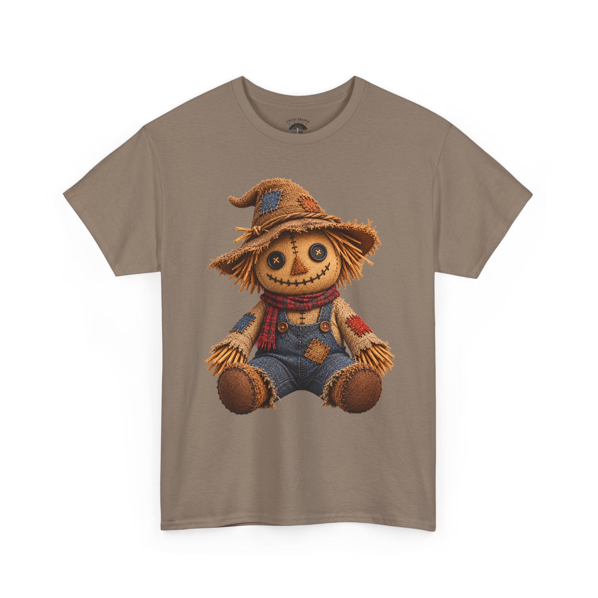Scarecrow Plush Halloween T-Shirt — Cute Rustic Fall Pumpkin Tee