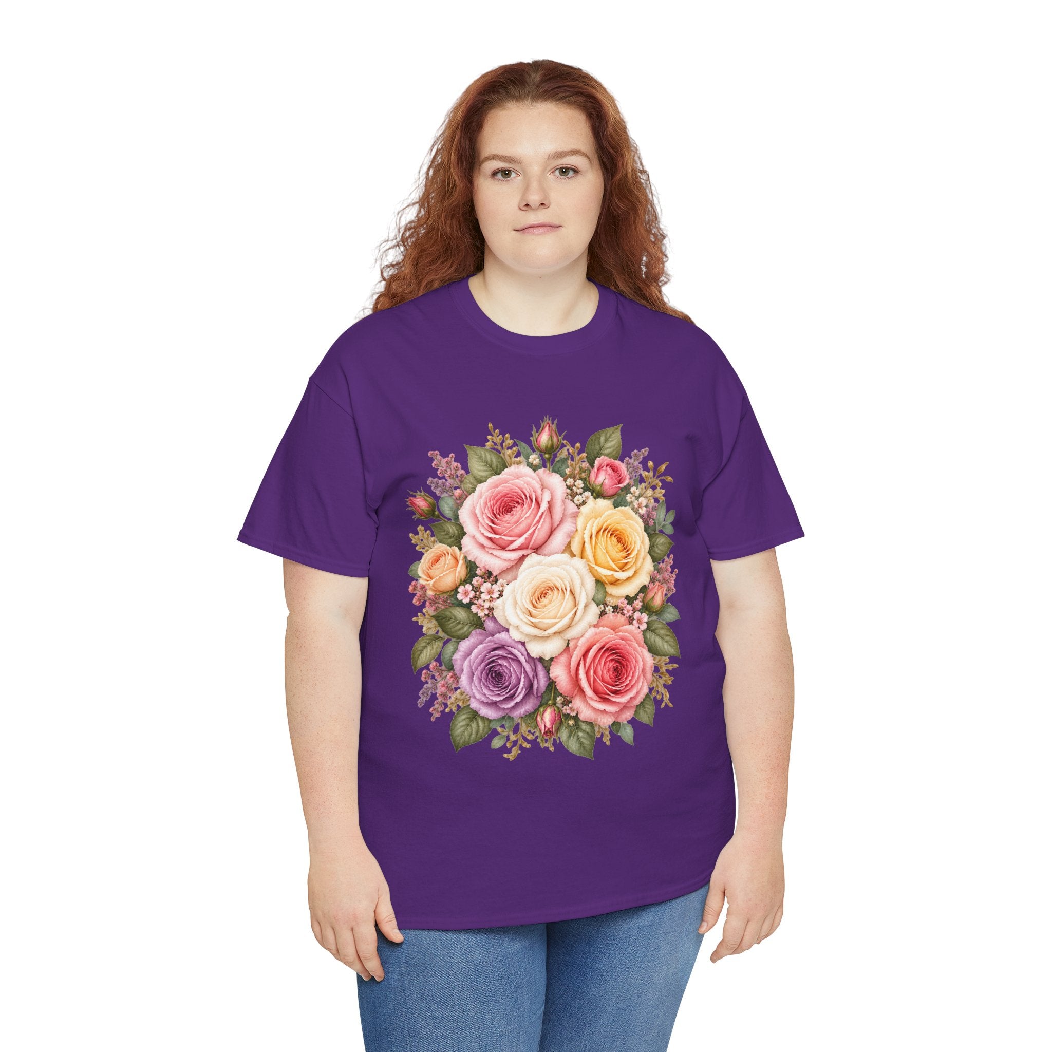 Floral Rose Bouquet T‑Shirt — Vintage Pastel Garden Tee