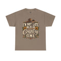 Country Time Tee — “I’m Not Late, I’m On Country Time” Vintage Cowboy T-Shirt