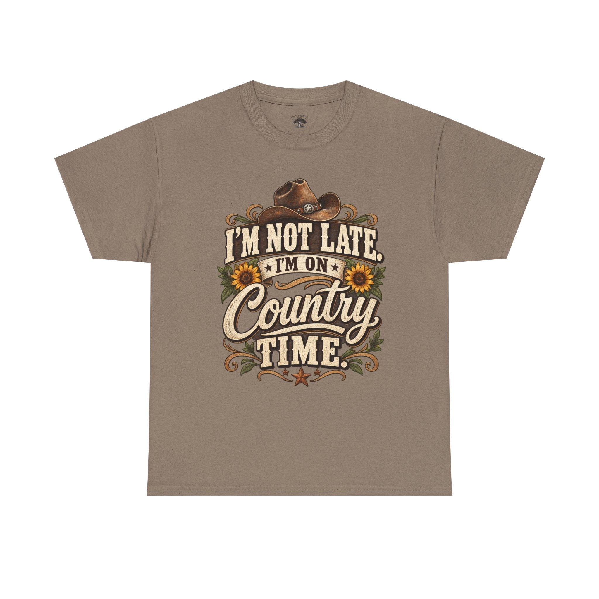 Country Time Tee — “I’m Not Late, I’m On Country Time” Vintage Cowboy T-Shirt
