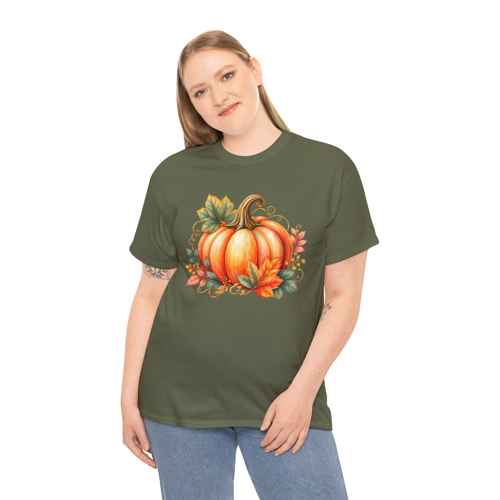 Pumpkin Autumn Graphic Tee — Fall Harvest Shirt