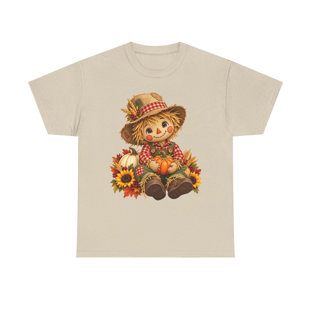 Autumn Scarecrow Tee — Cute Fall Harvest Pumpkin Shirt