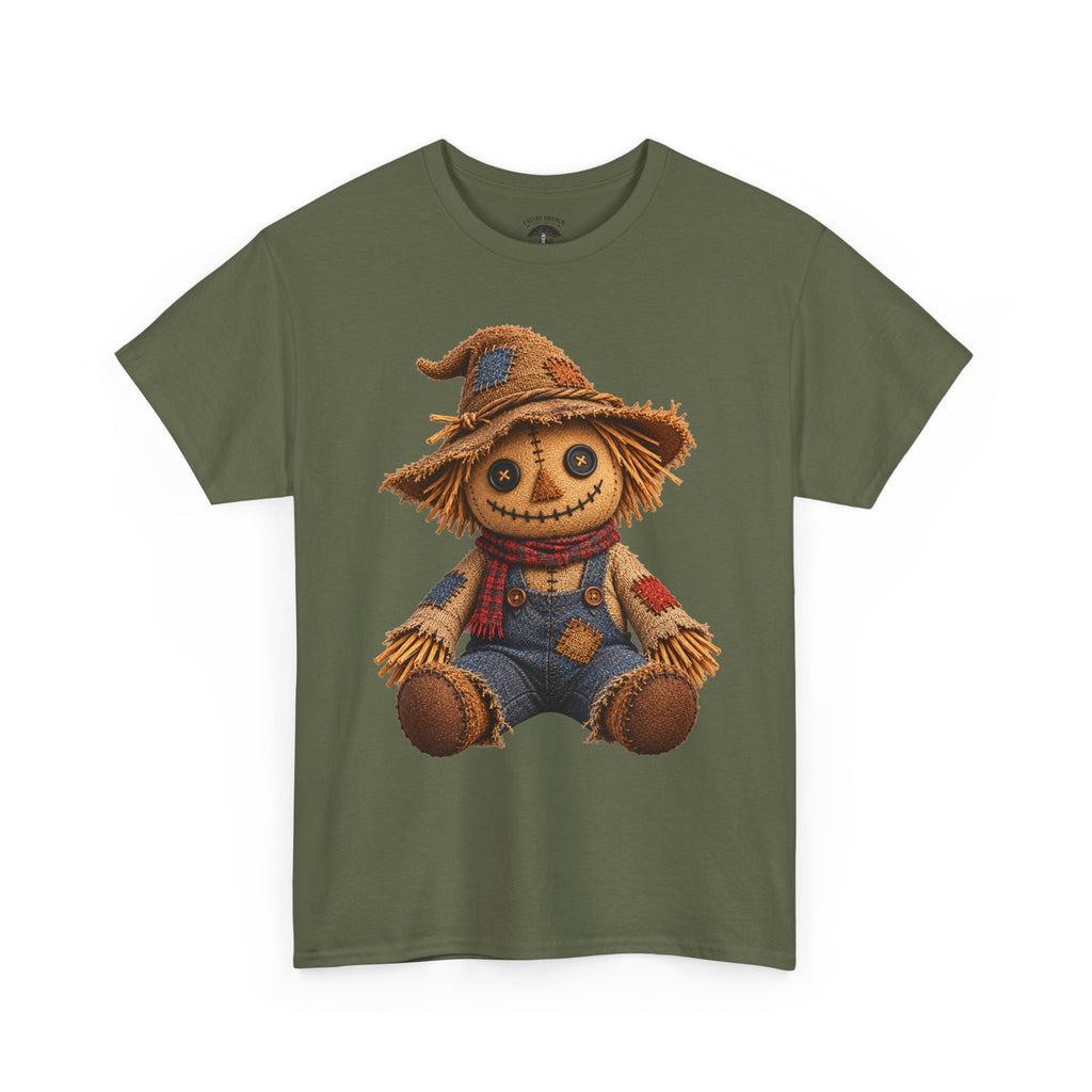 Scarecrow Plush Halloween T-Shirt — Cute Rustic Fall Pumpkin Tee