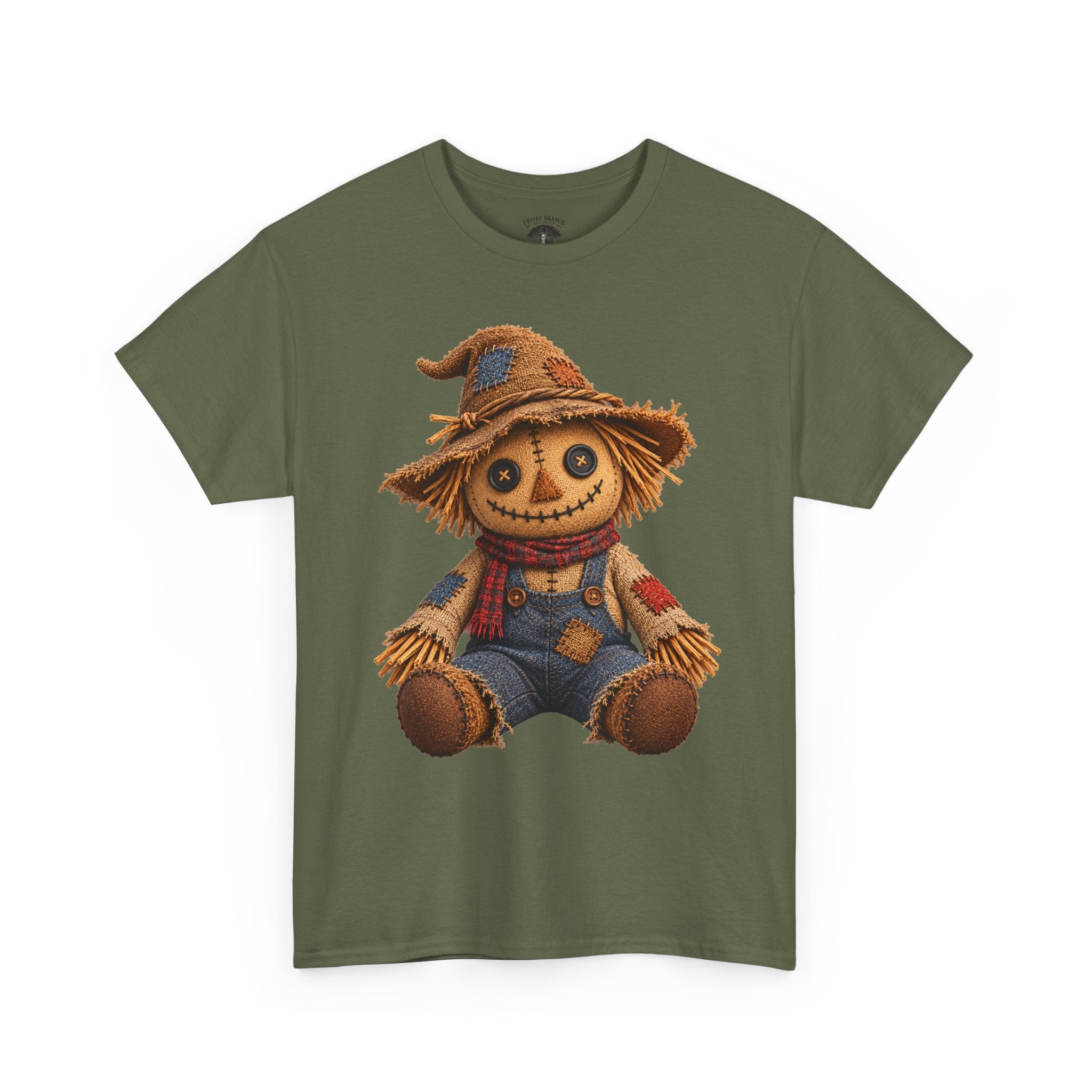 Scarecrow Plush Halloween T-Shirt — Cute Rustic Fall Pumpkin Tee