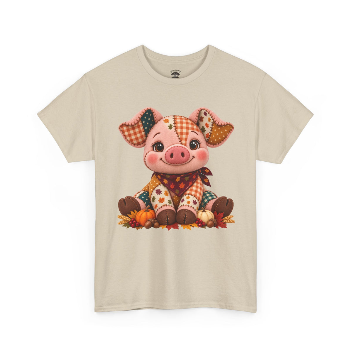 Patchwork Fall Pig T-Shirt