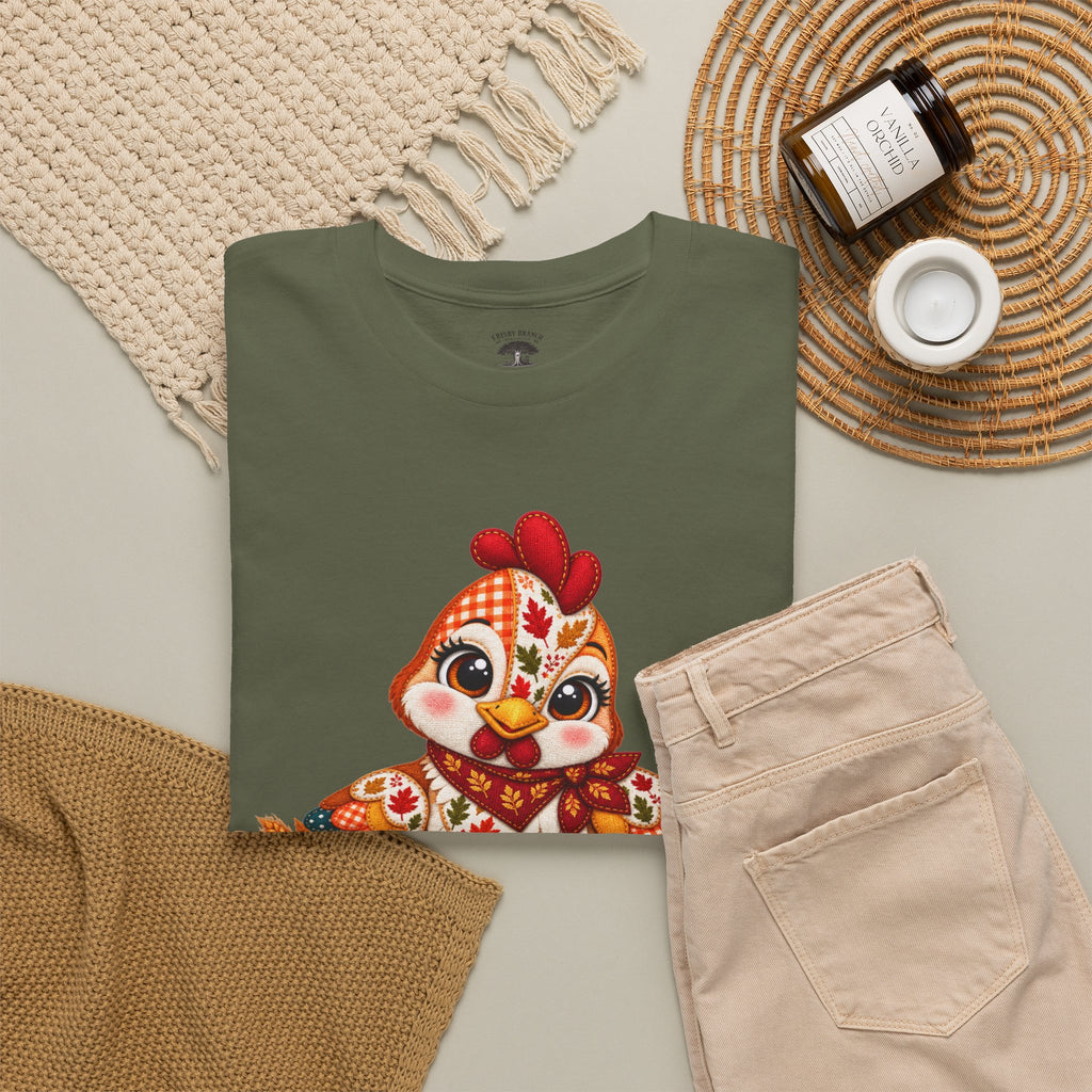 Patchwork Fall Chicken T-Shirt