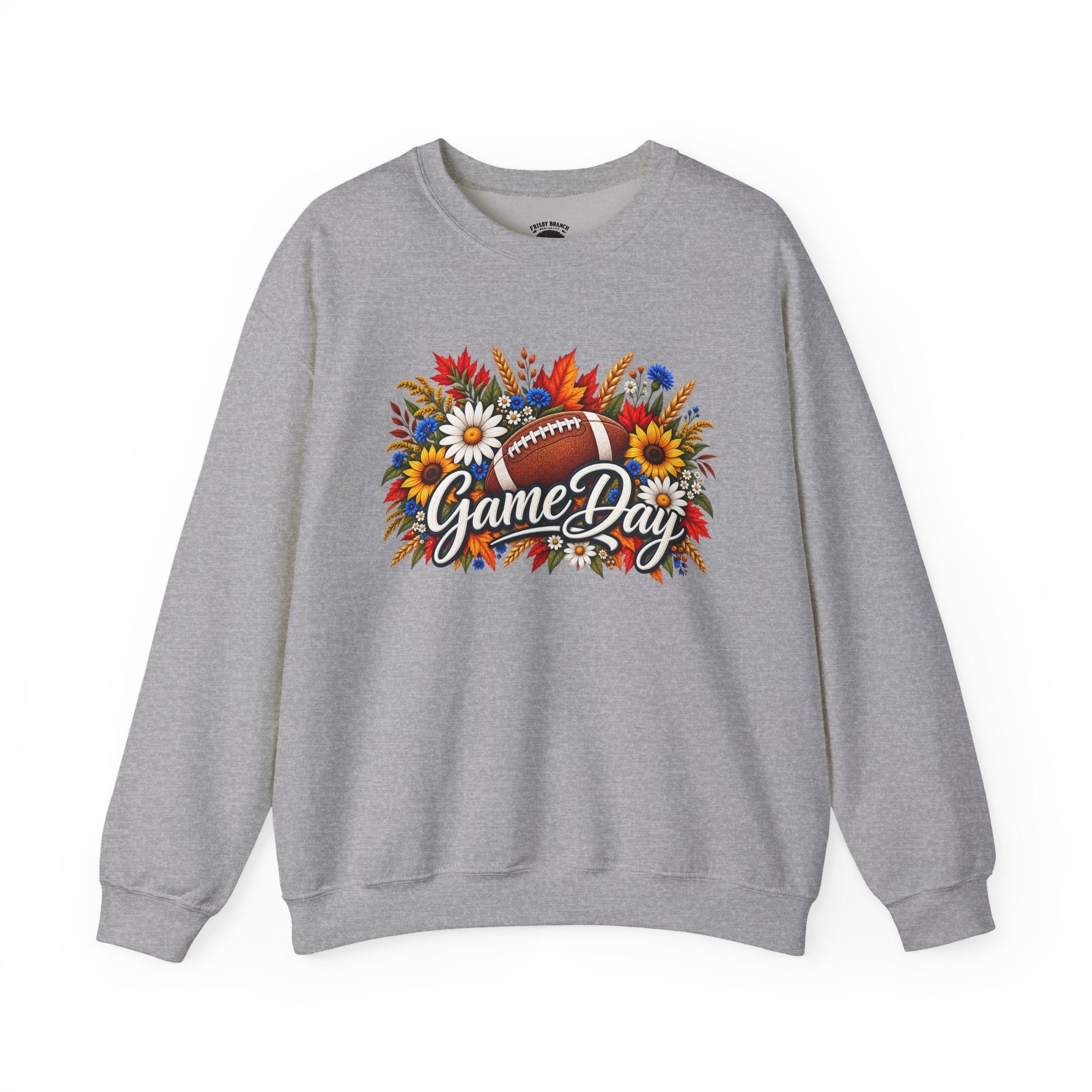 Game Day Floral Football Crewneck Sweatshirt