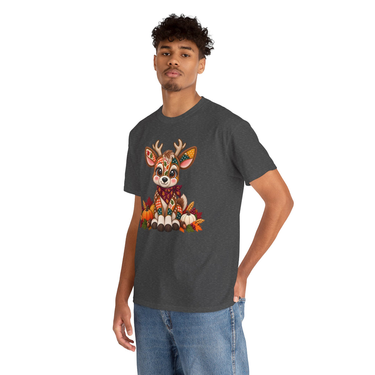 Patchwork Fall Deer T-Shirt