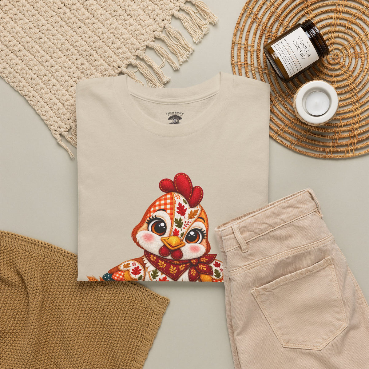 Patchwork Fall Chicken T-Shirt