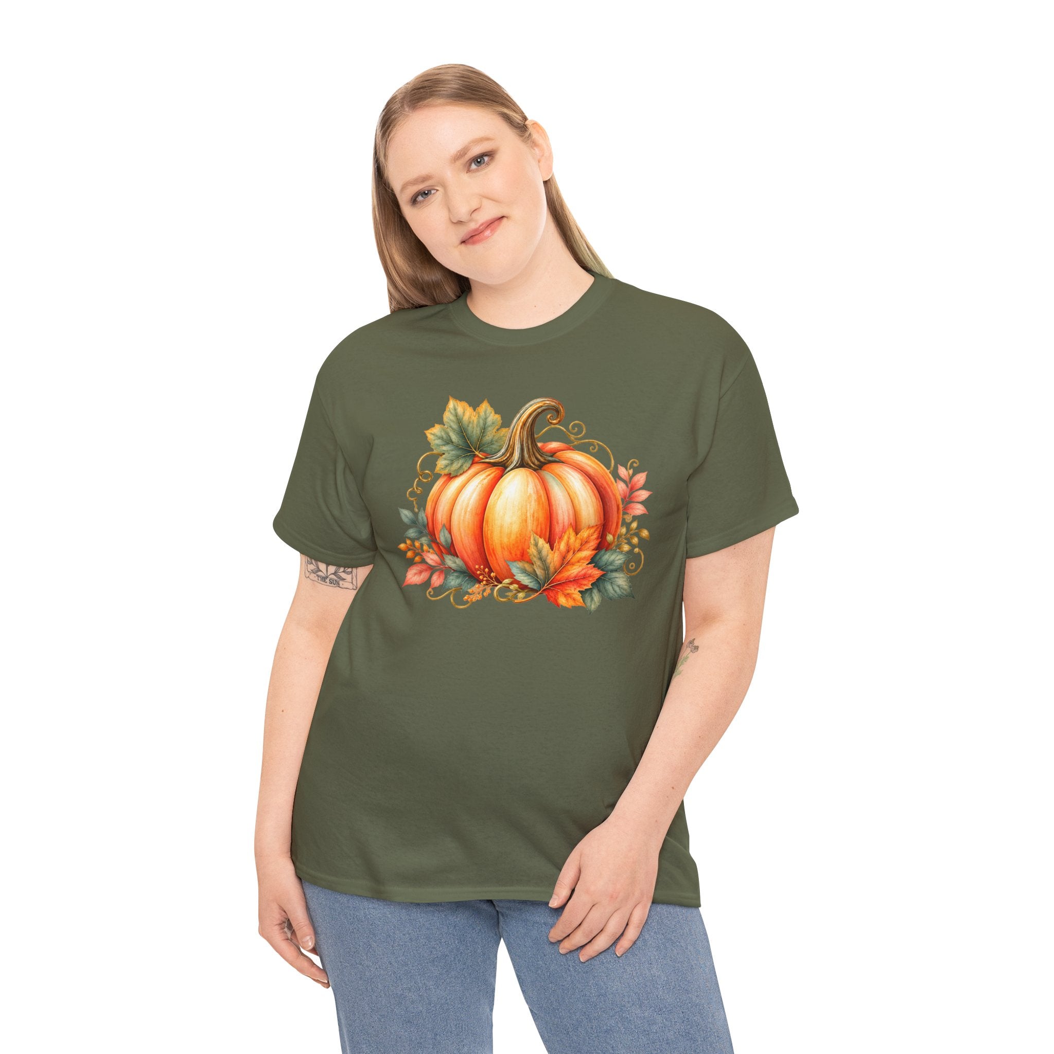 Pumpkin Autumn Graphic Tee — Fall Harvest Shirt