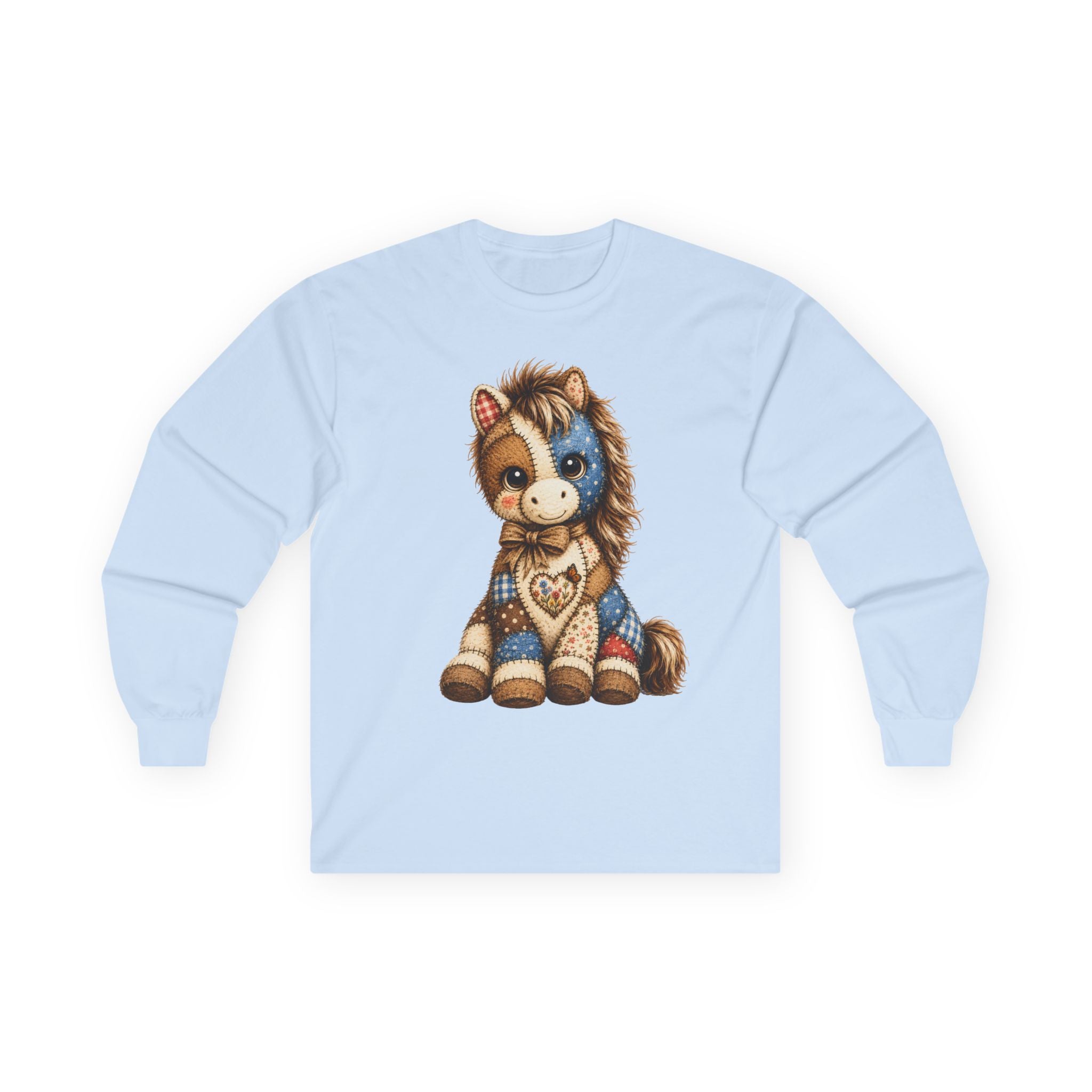 Patriotic Patchwork Pony Long Sleeve Tee